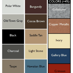 Color Chart For Metal Buildings