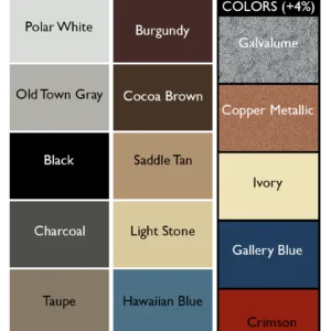 Color Chart For Metal Buildings
