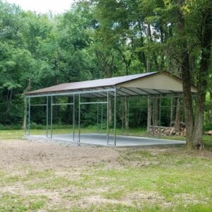 24x26x8 Metal Carport Boxed Eave Roof